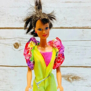 MATTEL BARBIE Brown Hair Brown Eyes Two Piece Body Suit 12" Tall